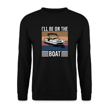 Amoureux de la navigation à voile Bateau à moteur à bord Je vais être - Sweat-shirt Unisexe - noir - Devant - Alina (178cm) & Michal (187cm)