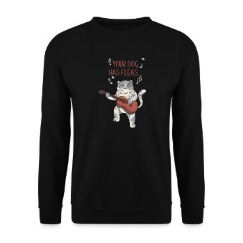 Ukulélé hawaïen ukélé chat Votre chien - Sweat-shirt Unisexe - noir - Devant - Alina (178cm) & Michal (187cm)