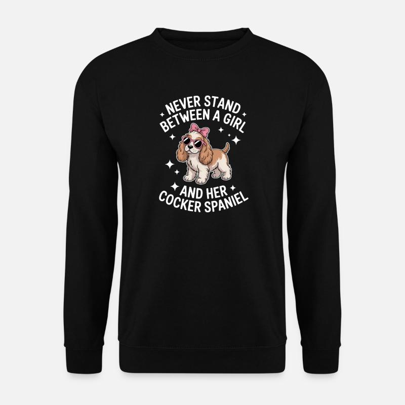 Cocker Spaniel Sprüche Cocker Spaniel Geschenk - Unisex Pullover - Schwarz