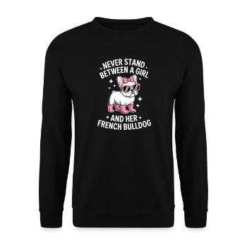 Dictons du bouledogue français Cadeau du bouledogue français - Sweat-shirt Unisexe - noir - Devant - Alina (178cm) & Michal (187cm)