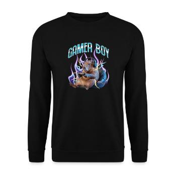 Joueur Drôle de Capybara - Sweat-shirt Unisexe - noir - Devant - Alina (178cm) & Michal (187cm)
