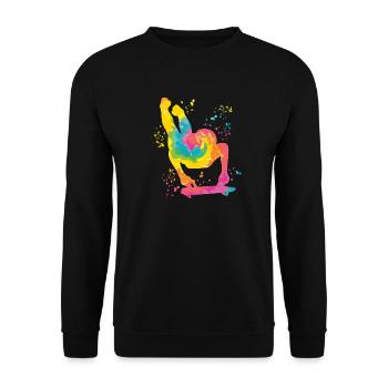 Skeleton Bobsleigh Winter Sports Sled - Unisex Pullover - Schwarz - Vorne - Alina (178cm) & Michal (187cm)