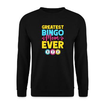 Bingo Game Greatest Bingo Mom Ever Bingo - Unisex Sweatshirt - black - Front - Alina (178cm) & Michal (187cm)