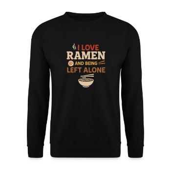 Ramen Bar Real Ramen Tonkotsu Broth - Unisex Sweatshirt - black - Front - Alina (178cm) & Michal (187cm)