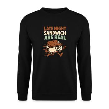 Eis-sandwich-liebhaber Sommerdessert - Unisex Pullover - Schwarz - Vorne - Alina (178cm) & Michal (187cm)