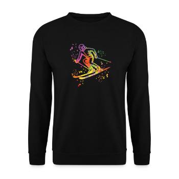 Ski alpin Sports d’hiver Ski nordique - Sweat-shirt Unisexe - noir - Devant - Alina (178cm) & Michal (187cm)