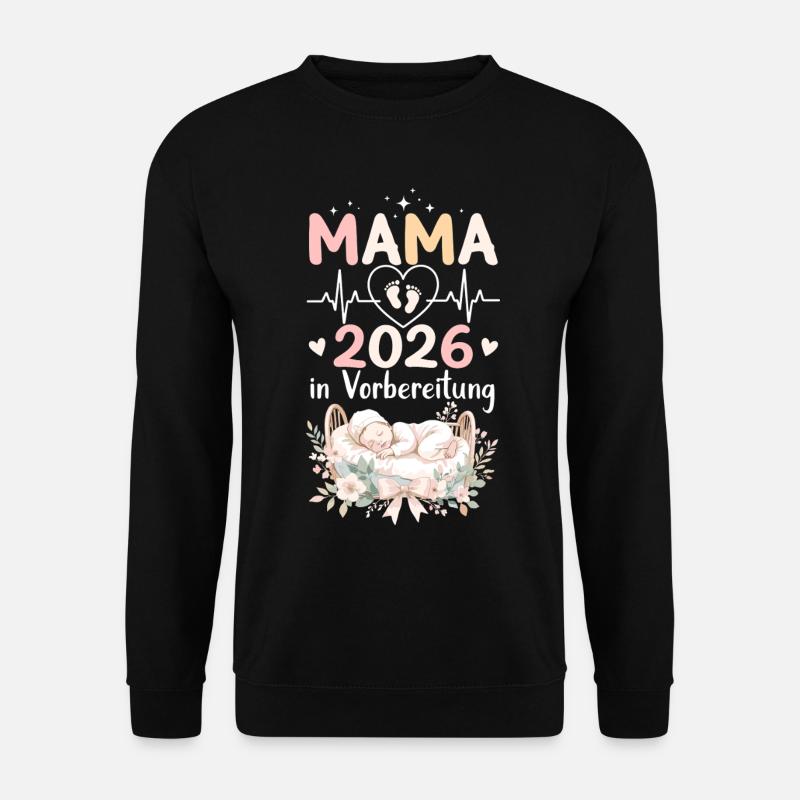 Mama 2026 Schwangerschaft - Unisex Pullover - Schwarz
