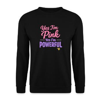 Anime Strong Girl Taking The Force In - Unisex Sweatshirt - black - Front - Alina (178cm) & Michal (187cm)