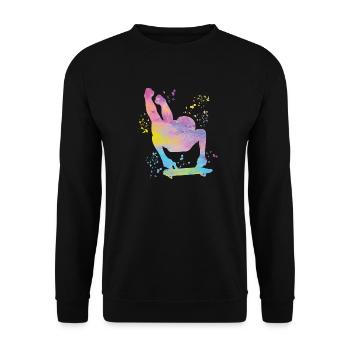 Skeleton Bobsleigh Winter Sports Sled - Unisex Pullover - Schwarz - Vorne - Alina (178cm) & Michal (187cm)