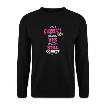Anime Fangirl Screams Anime Reaction - Unisex Sweatshirt - black - Front - Alina (178cm) & Michal (187cm)