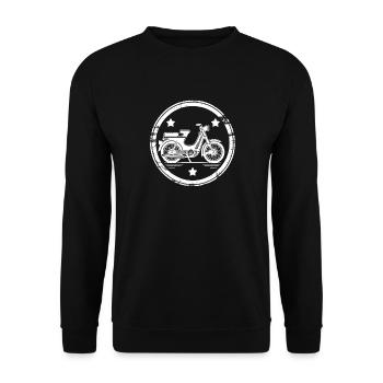 Mofa Retro Vintage Style - Unisex Pullover - Schwarz - Vorne - Alina (178cm) & Michal (187cm)