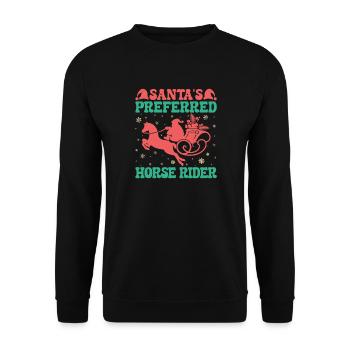 Hobby Horse Rider Preferred English Riding - Unisex Pullover - Schwarz - Vorne - Alina (178cm) & Michal (187cm)
