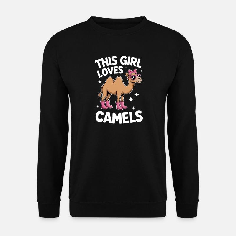 Kamele Spruch Lustiges Kamele Geschenk - Unisex Pullover - Schwarz