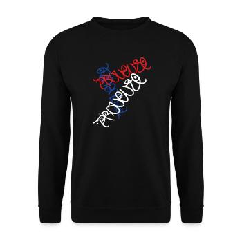 Kreatives Provence Frankreich T-Shirt - Unisex Pullover - Schwarz - Vorne - Alina (178cm) & Michal (187cm)