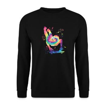 Skeleton Bobsleigh Winter Sports Sled - Unisex Pullover - Schwarz - Vorne - Alina (178cm) & Michal (187cm)
