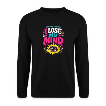 Anime-fangirl Schreit Anime-reaktion - Unisex Pullover - Schwarz - Vorne - Alina (178cm) & Michal (187cm)