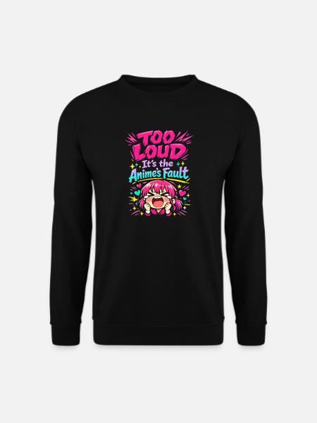 Anime Fangirl Screams Anime Reaction - Unisex Sweatshirt - black