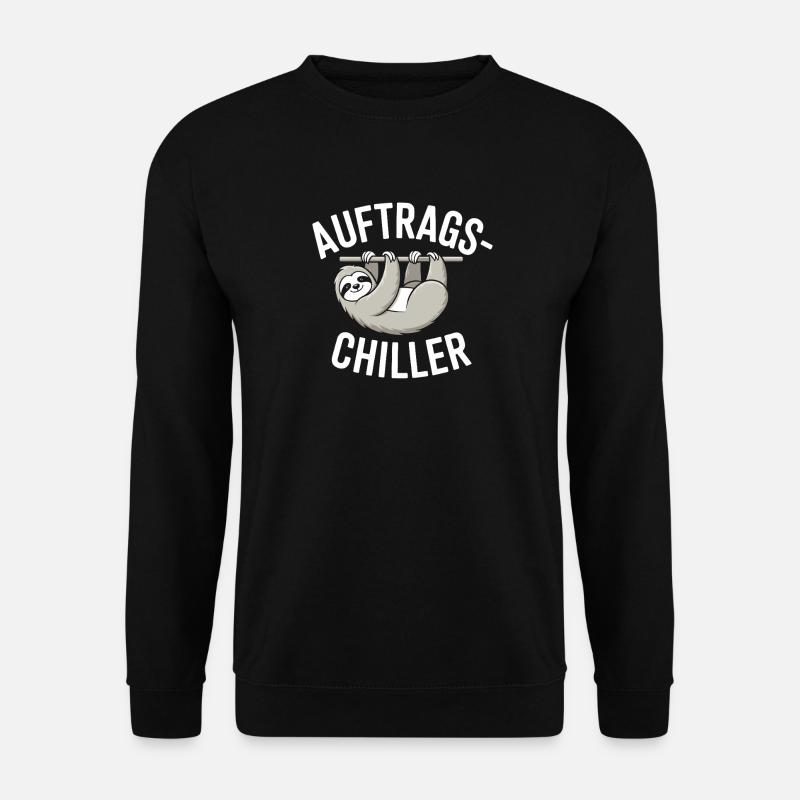 Commander Chiller Commander Chiller Bureau Sloth - Sweat-shirt Unisexe - noir