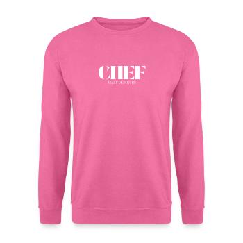 Chef Spruch Hält Den Kurs - Unisex Pullover - Pink - Vorne