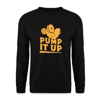 Fitness Fanatics Pump It Up Calisthenics Gym - Unisex Pullover - Schwarz - Vorne - Alina (178cm) & Michal (187cm)