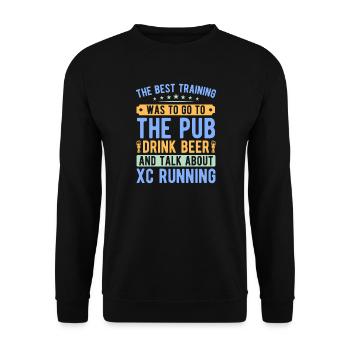 Funny XC Running Gift XC Runner Edition - Unisex Sweatshirt - black - Front - Alina (178cm) & Michal (187cm)