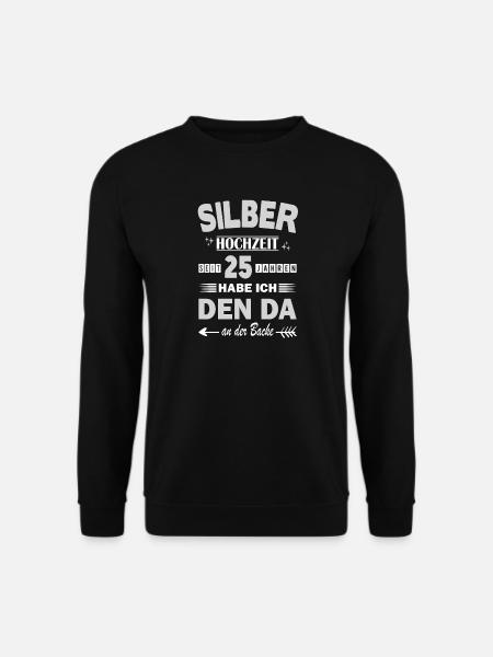 Silver Wedding 25th Wedding Anniversary Husband - Unisex Sweatshirt - black