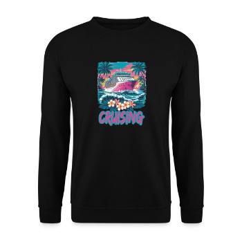 Cruising Cruise Caribbean Vacation Sea - Unisex Sweatshirt - black - Front - Alina (178cm) & Michal (187cm)
