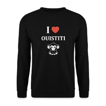 ouistiti - Sweat-shirt Unisexe - noir - Devant - Alina (178cm) & Michal (187cm)