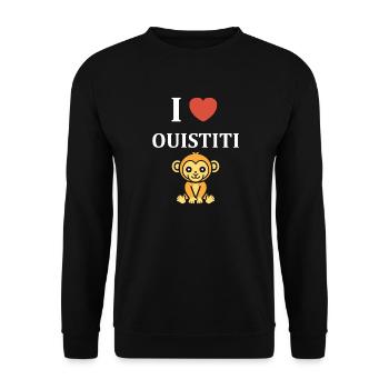 ouistiti - Sweat-shirt Unisexe - noir - Devant - Alina (178cm) & Michal (187cm)