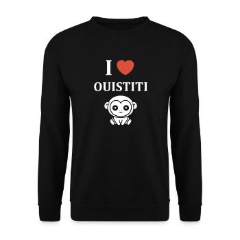 ouistiti - Sweat-shirt Unisexe - noir - Devant - Alina (178cm) & Michal (187cm)