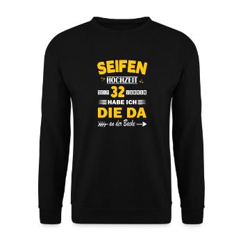 32 Years Relationship Anniversary Wedding Anniversary - Unisex Sweatshirt - black - Front - Alina (178cm) & Michal (187cm)