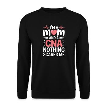 Caregiver Saying Funny Caregiver Gift - Unisex Sweatshirt - black - Front - Alina (178cm) & Michal (187cm)