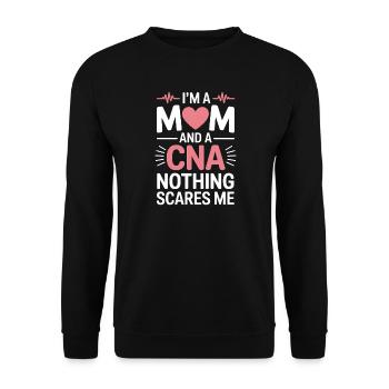 Caregiver Saying Funny Caregiver Gift - Unisex Sweatshirt - black - Front - Alina (178cm) & Michal (187cm)
