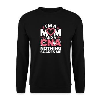 Caregiver Saying Funny Caregiver Gift - Unisex Sweatshirt - black - Front - Alina (178cm) & Michal (187cm)
