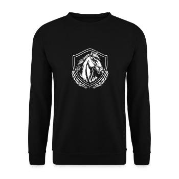Horse in the Coat of Arms – Laurel of Honour - Unisex Sweatshirt - black - Front - Alina (178cm) & Michal (187cm)