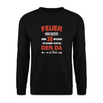 38 Years Relationship Anniversary Wedding Anniversary - Unisex Sweatshirt - black - Front - Alina (178cm) & Michal (187cm)
