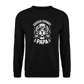 Cocker Spaniel Spruch Witz Cocker Spaniel Geschenk - Unisex Pullover - Schwarz - Vorne - Alina (178cm) & Michal (187cm)