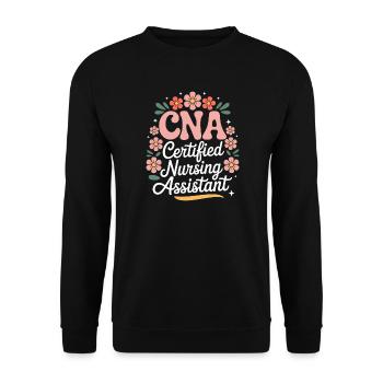 Caregiver Saying Funny Caregiver Gift - Unisex Sweatshirt - black - Front - Alina (178cm) & Michal (187cm)