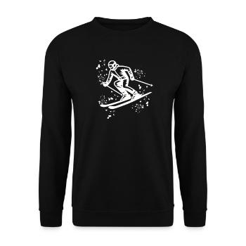 Ski alpin Sports d’hiver Ski nordique - Sweat-shirt Unisexe - noir - Devant - Alina (178cm) & Michal (187cm)