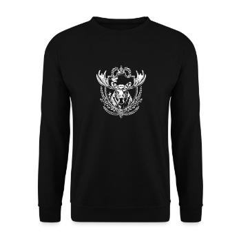 Couronne emblème de bois de cerf - Sweat-shirt Unisexe - noir - Devant - Alina (178cm) & Michal (187cm)
