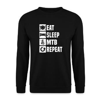Pure mountain bike focus - Unisex Sweatshirt - black - Front - Alina (178cm) & Michal (187cm)