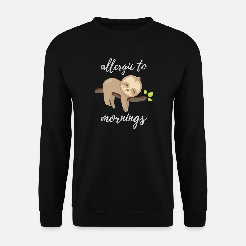 Allergisch gegen Morgen - Unisex Pullover - Schwarz