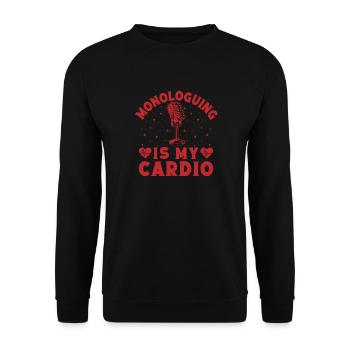 Le monologue de comédie musicale est mon théâtre cardio - Sweat-shirt Unisexe - noir - Devant - Alina (178cm) & Michal (187cm)