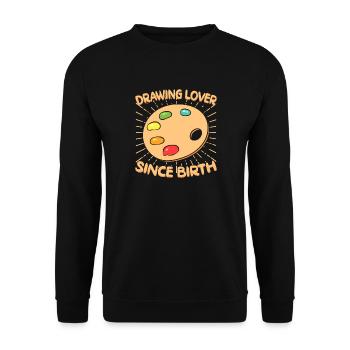 Artiste, peintre, Passionné de graphisme, Talents d’art Offerts - Sweat-shirt Unisexe - noir - Devant - Alina (178cm) & Michal (187cm)