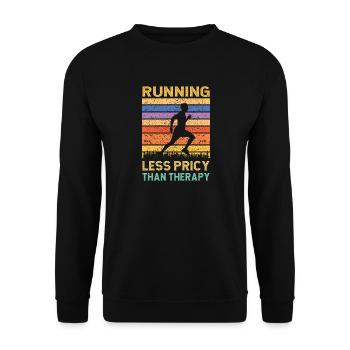 Cadeaux Funny XC Running Runner Édition Unique - Sweat-shirt Unisexe - noir - Devant - Alina (178cm) & Michal (187cm)