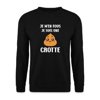 Poop - Unisex Sweatshirt - black - Front - Alina (178cm) & Michal (187cm)