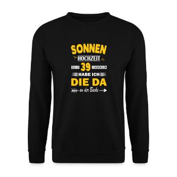 39 Years Relationship Anniversary Wedding Anniversary - Unisex Sweatshirt - black - Front - Alina (178cm) & Michal (187cm)