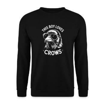 Crows Saying Crow Funny Crow Gift - Unisex Sweatshirt - black - Front - Alina (178cm) & Michal (187cm)