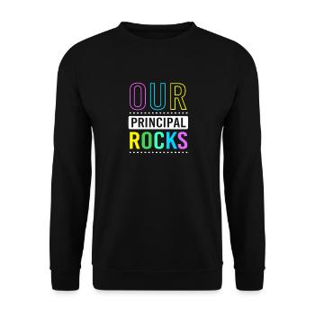 Direktor Schulleitung Schule Rektor Schulleiter - Unisex Pullover - Schwarz - Vorne - Alina (178cm) & Michal (187cm)