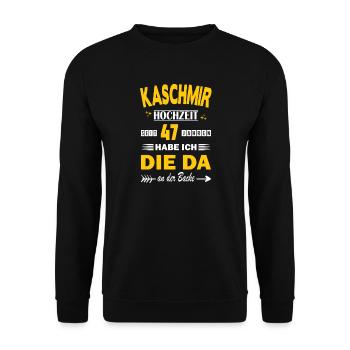 47 ans de relation Anniversaire de mariage - Sweat-shirt Unisexe - noir - Devant - Alina (178cm) & Michal (187cm)